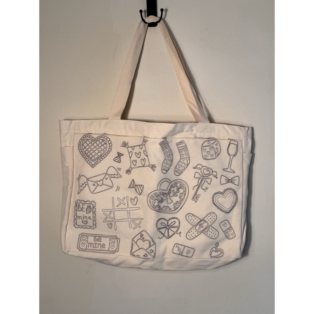 Color Your Own Large Zip Tote Bag Kit with 24 Markers New with Tags